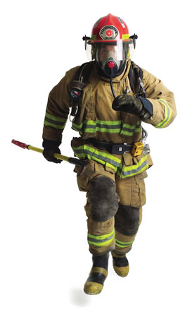 Running firefighter image
